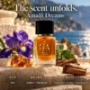 amalfi dreams 3rd image Amalfi Dreams perfume notes breakdown featuring iris, amber, patchouli, tonka bean, leather, and sandalwood by Golden Aura