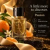 Golden Aura Passion 50ml perfume bottle with 30% concentration, complimentary 2ml sample card, and free shipping in India