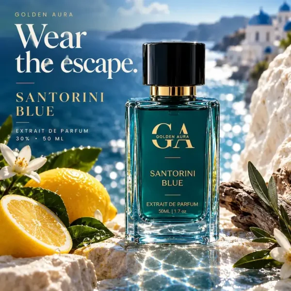 Santorini Blue bottle – fresh aquatic perfume for men in India