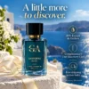 Golden Aura Santorini Blue luxury perfume features with 30% extrait concentration and free shipping across India