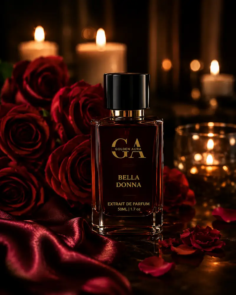 Date night luxury perfume India — Golden Aura romantic Extrait de Parfum fragrance